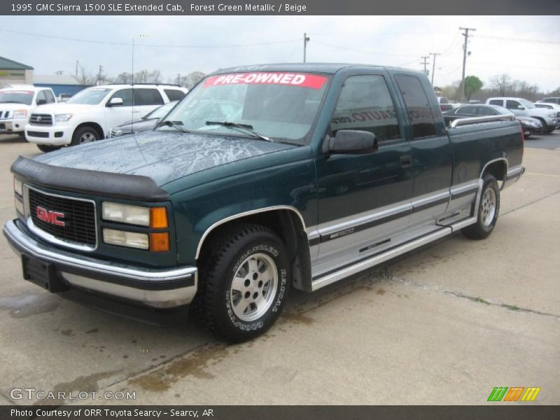 Front 3/4 View of 1995 Sierra 1500 SLE Extended Cab