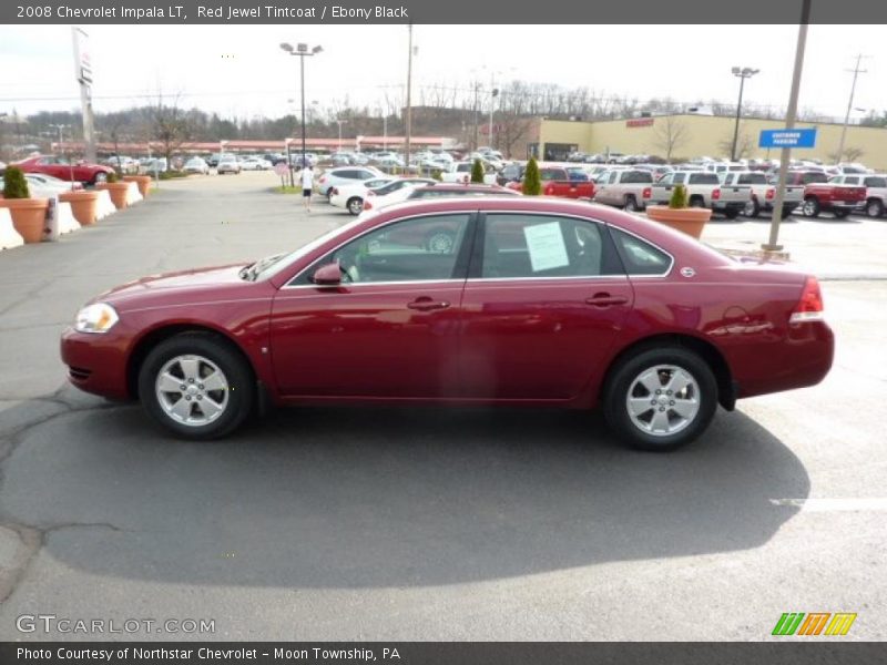 Red Jewel Tintcoat / Ebony Black 2008 Chevrolet Impala LT