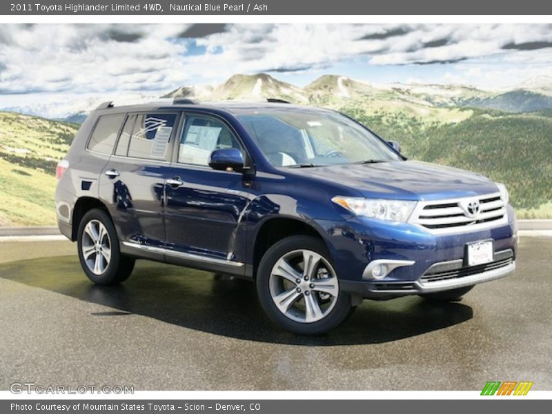 Nautical Blue Pearl / Ash 2011 Toyota Highlander Limited 4WD