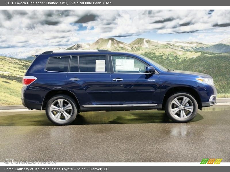 Nautical Blue Pearl / Ash 2011 Toyota Highlander Limited 4WD