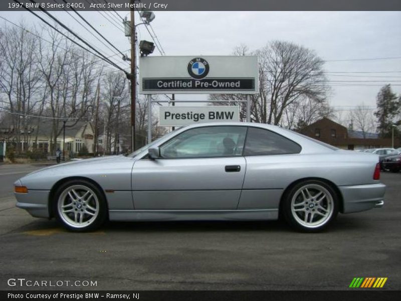 Arctic Silver Metallic / Grey 1997 BMW 8 Series 840Ci