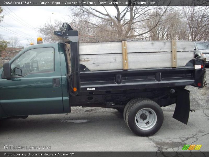 Forest Green Metallic / Medium Stone 2008 Ford F350 Super Duty XL Regular Cab 4x4 Plow Truck