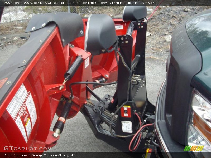 Forest Green Metallic / Medium Stone 2008 Ford F350 Super Duty XL Regular Cab 4x4 Plow Truck