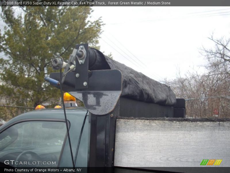 Forest Green Metallic / Medium Stone 2008 Ford F350 Super Duty XL Regular Cab 4x4 Plow Truck