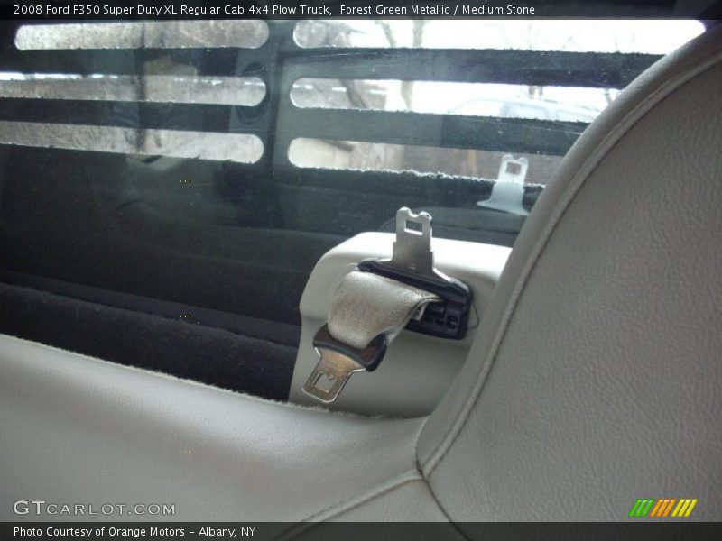 Forest Green Metallic / Medium Stone 2008 Ford F350 Super Duty XL Regular Cab 4x4 Plow Truck