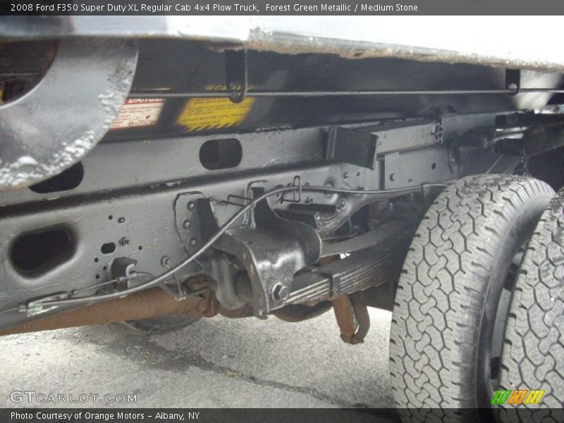 Forest Green Metallic / Medium Stone 2008 Ford F350 Super Duty XL Regular Cab 4x4 Plow Truck