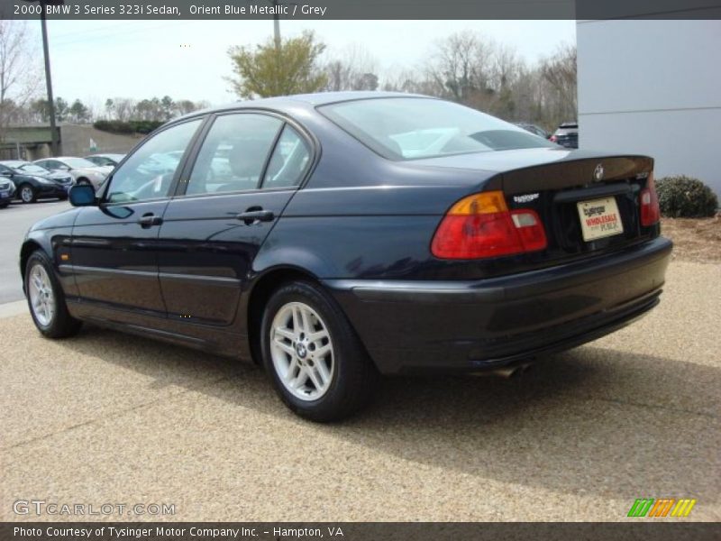 Orient Blue Metallic / Grey 2000 BMW 3 Series 323i Sedan