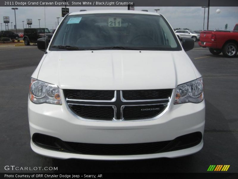 Stone White / Black/Light Graystone 2011 Dodge Grand Caravan Express