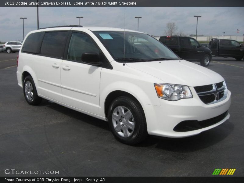 Stone White / Black/Light Graystone 2011 Dodge Grand Caravan Express