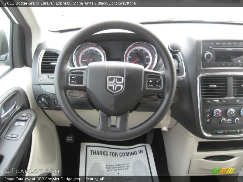 Stone White / Black/Light Graystone 2011 Dodge Grand Caravan Express
