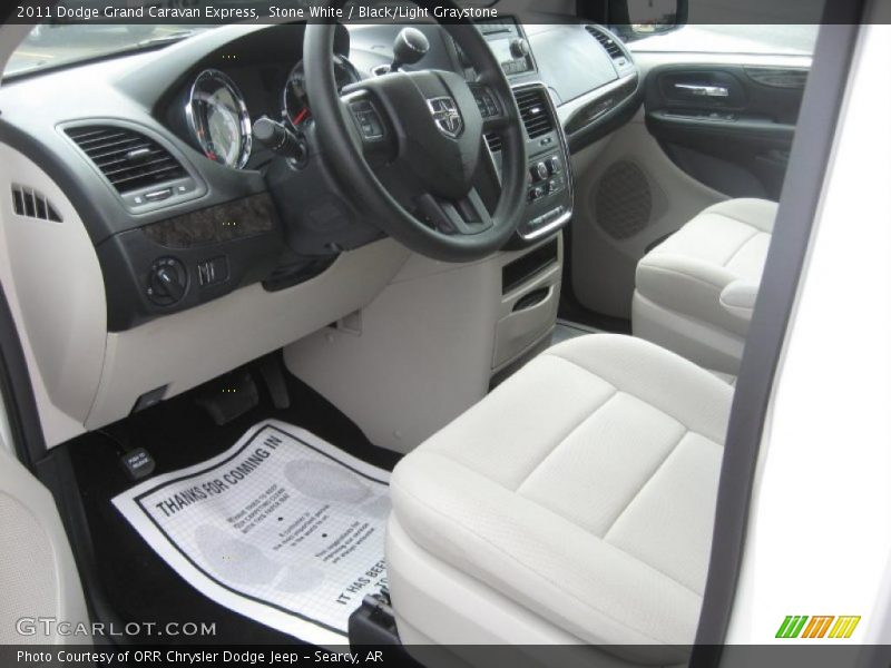 Stone White / Black/Light Graystone 2011 Dodge Grand Caravan Express