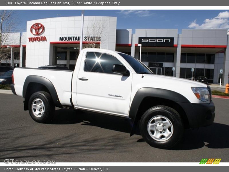 Super White / Graphite Gray 2008 Toyota Tacoma Regular Cab 4x4