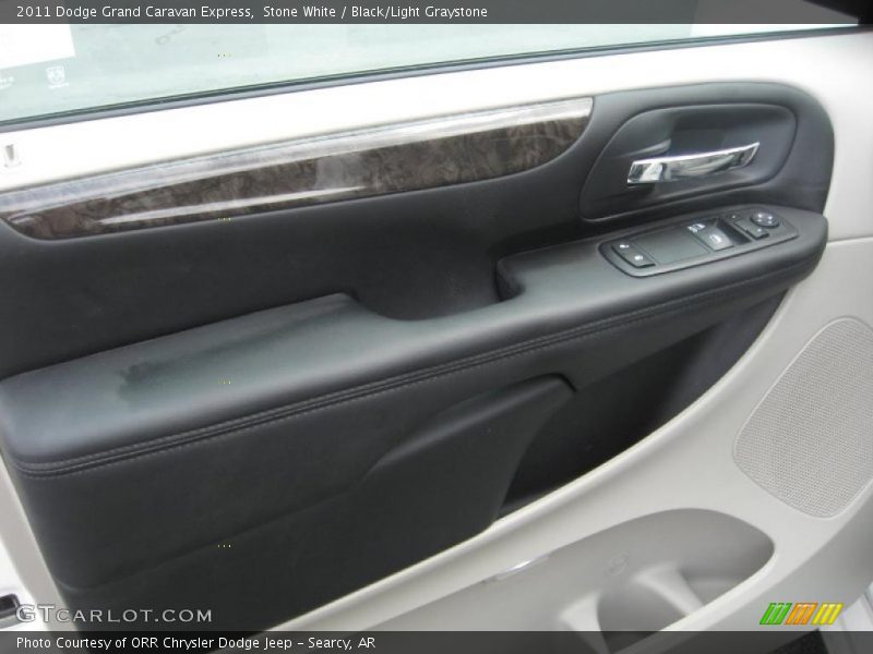 Stone White / Black/Light Graystone 2011 Dodge Grand Caravan Express