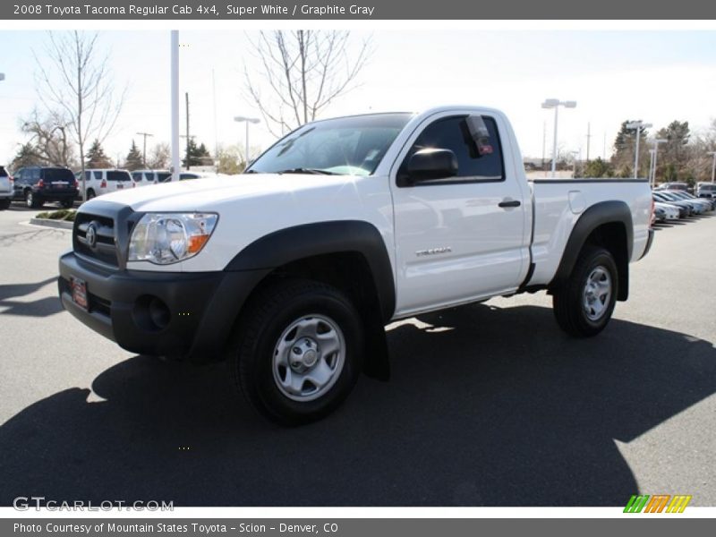 Super White / Graphite Gray 2008 Toyota Tacoma Regular Cab 4x4
