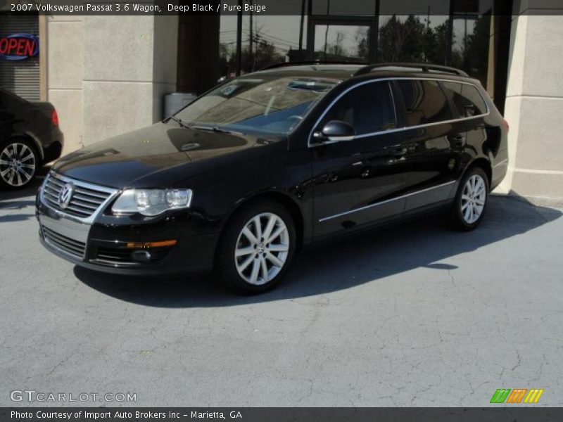 Deep Black / Pure Beige 2007 Volkswagen Passat 3.6 Wagon