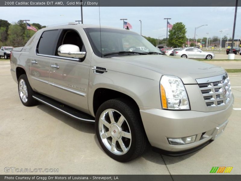 Gold Mist / Ebony 2008 Cadillac Escalade EXT AWD