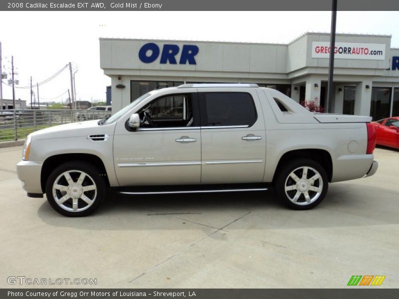 Gold Mist / Ebony 2008 Cadillac Escalade EXT AWD