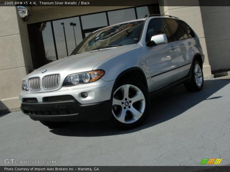 Titanium Silver Metallic / Black 2005 BMW X5 4.4i