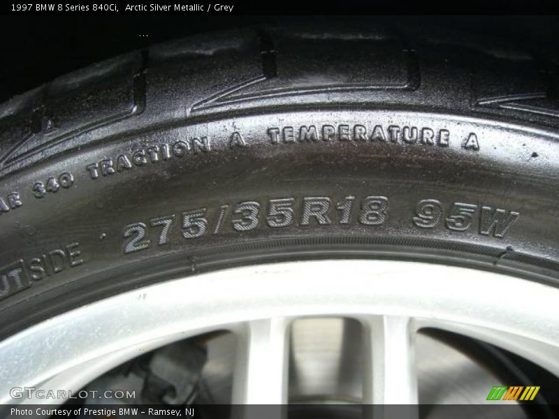 Arctic Silver Metallic / Grey 1997 BMW 8 Series 840Ci