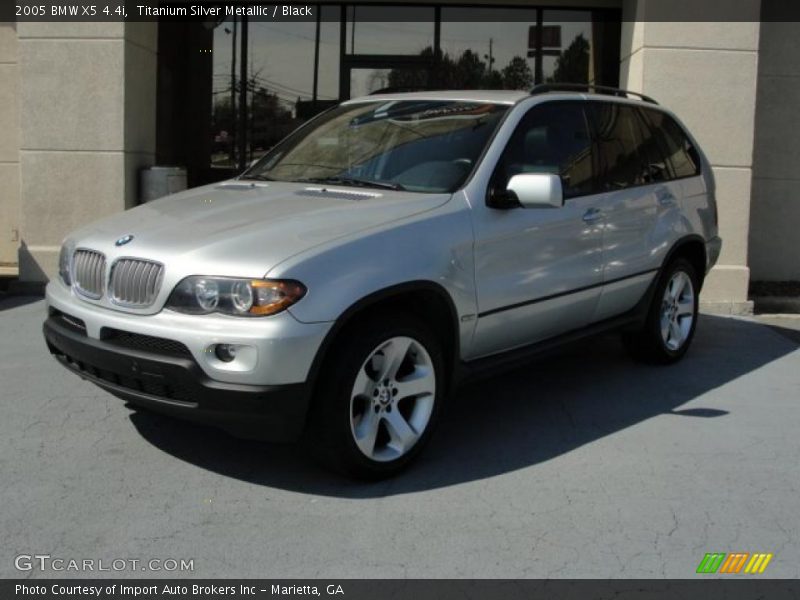 Titanium Silver Metallic / Black 2005 BMW X5 4.4i