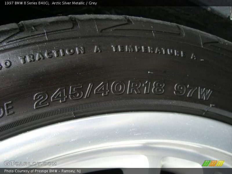 Arctic Silver Metallic / Grey 1997 BMW 8 Series 840Ci