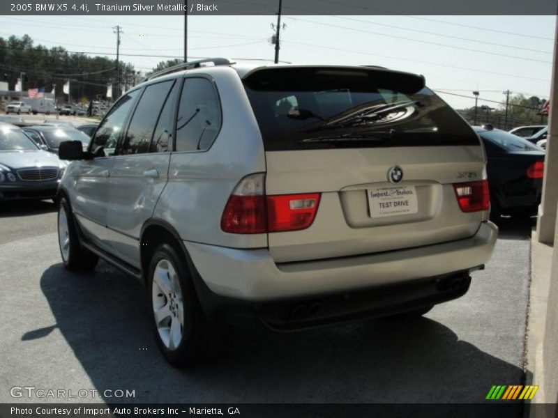 Titanium Silver Metallic / Black 2005 BMW X5 4.4i