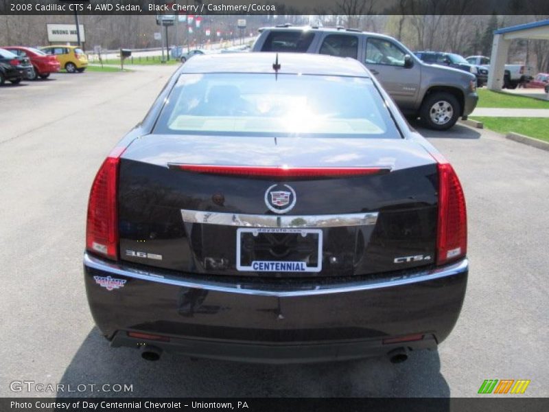 Black Cherry / Cashmere/Cocoa 2008 Cadillac CTS 4 AWD Sedan