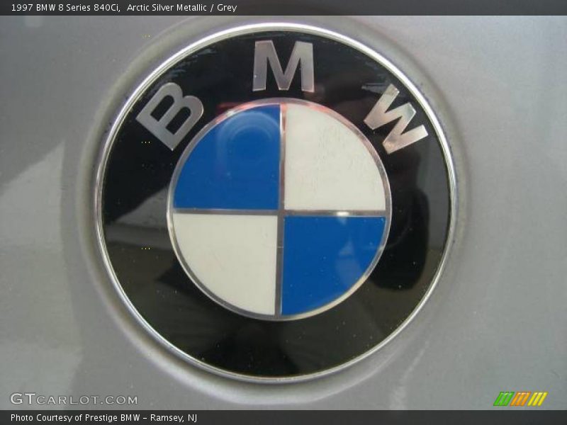 Arctic Silver Metallic / Grey 1997 BMW 8 Series 840Ci