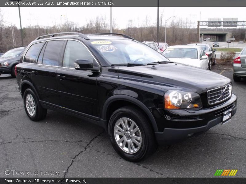 Ember Black Metallic / Off Black 2008 Volvo XC90 3.2 AWD