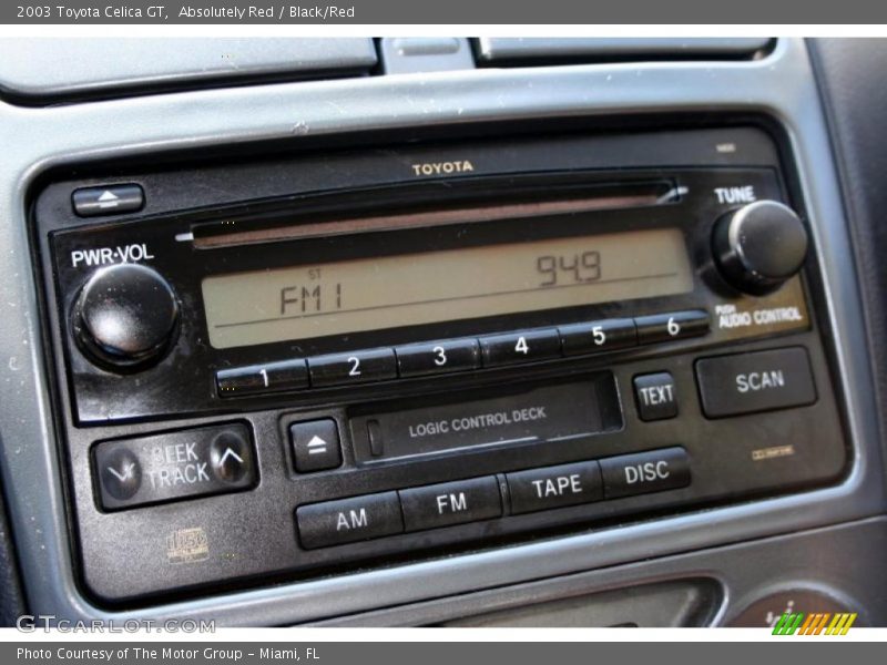 Controls of 2003 Celica GT