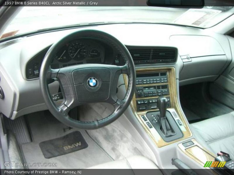 Arctic Silver Metallic / Grey 1997 BMW 8 Series 840Ci