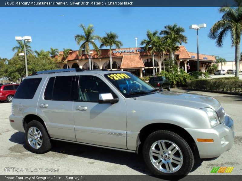 Silver Birch Metallic / Charcoal Black 2008 Mercury Mountaineer Premier