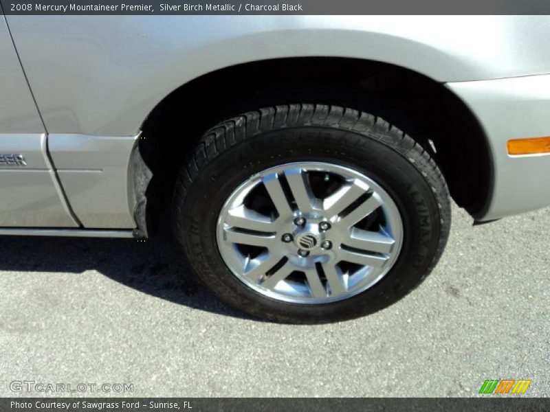 Silver Birch Metallic / Charcoal Black 2008 Mercury Mountaineer Premier