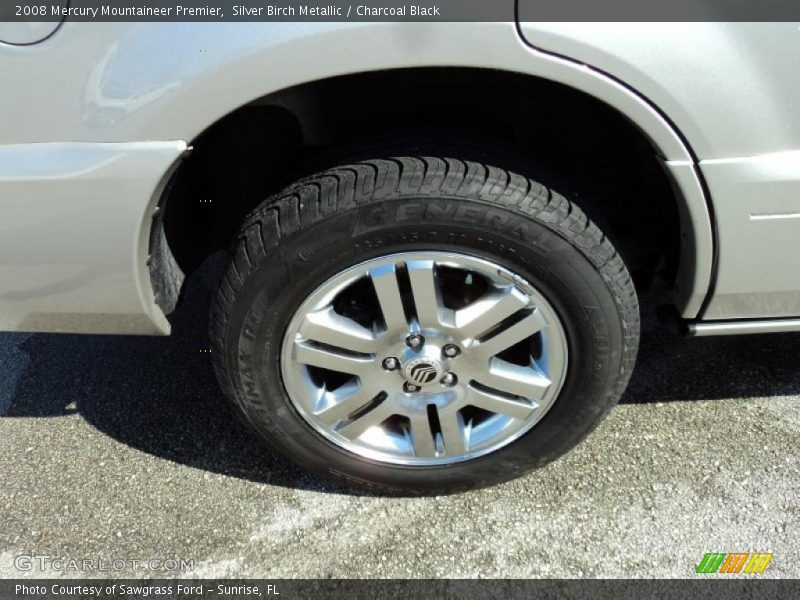 Silver Birch Metallic / Charcoal Black 2008 Mercury Mountaineer Premier
