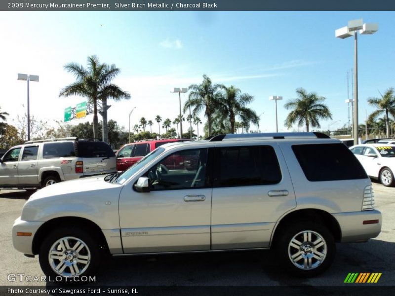 Silver Birch Metallic / Charcoal Black 2008 Mercury Mountaineer Premier