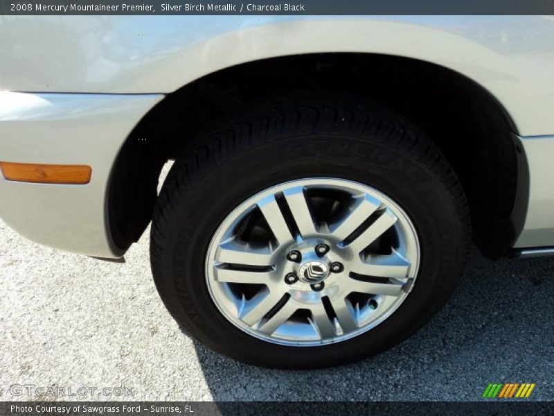 Silver Birch Metallic / Charcoal Black 2008 Mercury Mountaineer Premier