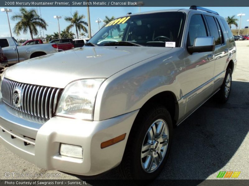 Silver Birch Metallic / Charcoal Black 2008 Mercury Mountaineer Premier