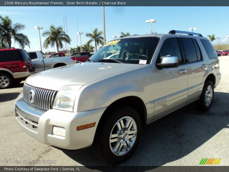 Silver Birch Metallic / Charcoal Black 2008 Mercury Mountaineer Premier