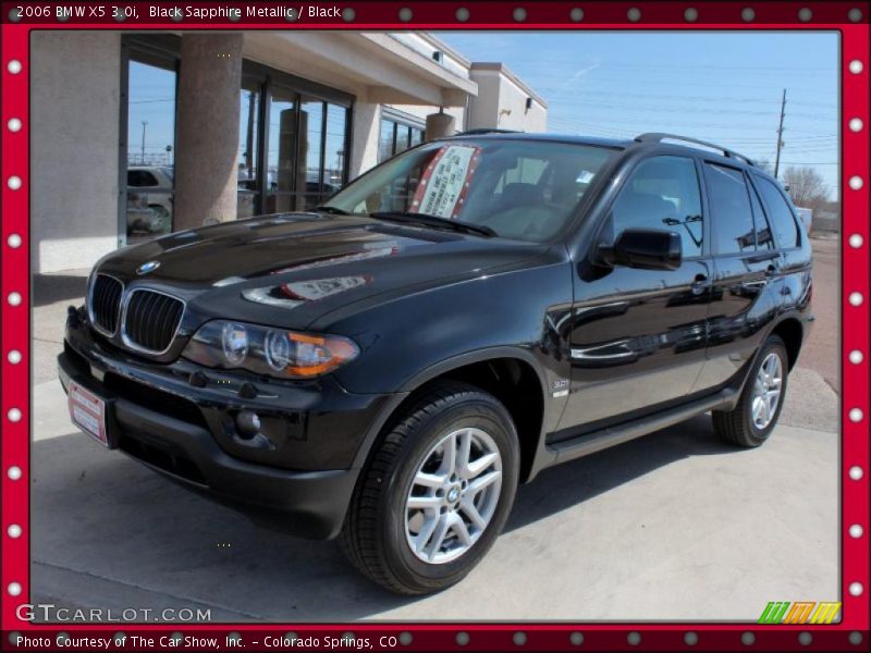 Black Sapphire Metallic / Black 2006 BMW X5 3.0i