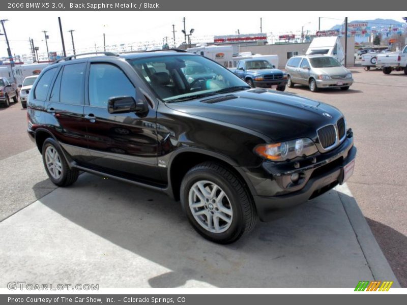 Black Sapphire Metallic / Black 2006 BMW X5 3.0i