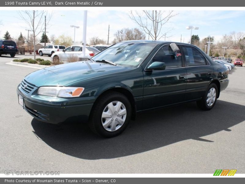 Dark Green Metallic / Gray 1998 Toyota Camry LE V6