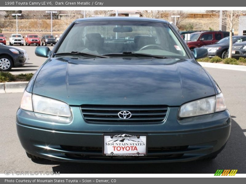 Dark Green Metallic / Gray 1998 Toyota Camry LE V6