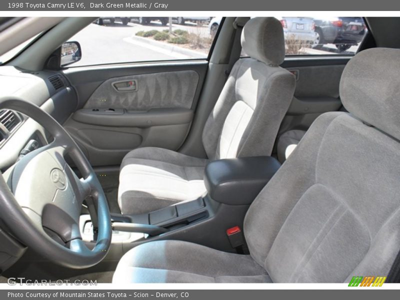 Dark Green Metallic / Gray 1998 Toyota Camry LE V6