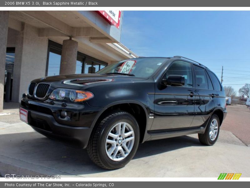Black Sapphire Metallic / Black 2006 BMW X5 3.0i