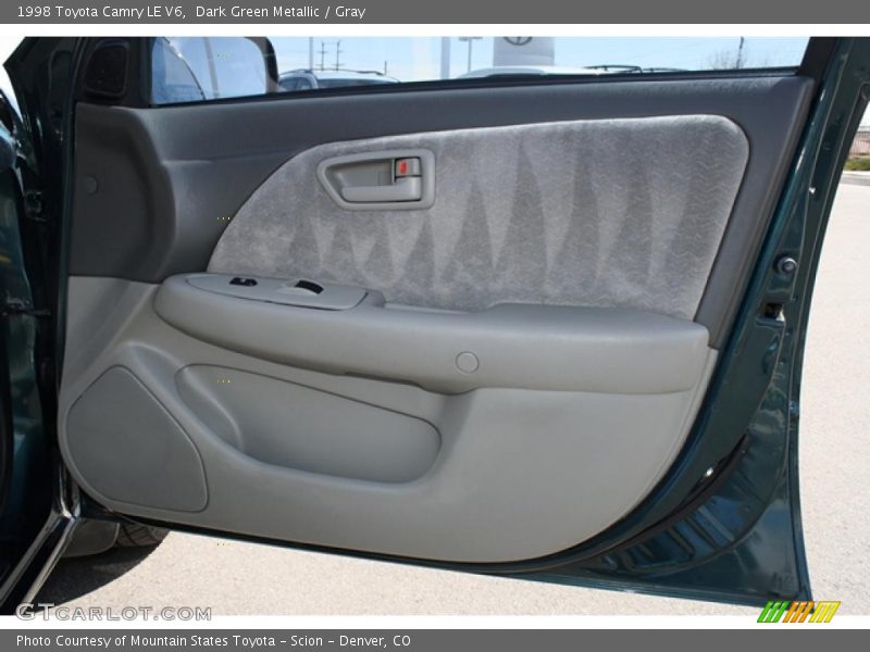 Dark Green Metallic / Gray 1998 Toyota Camry LE V6