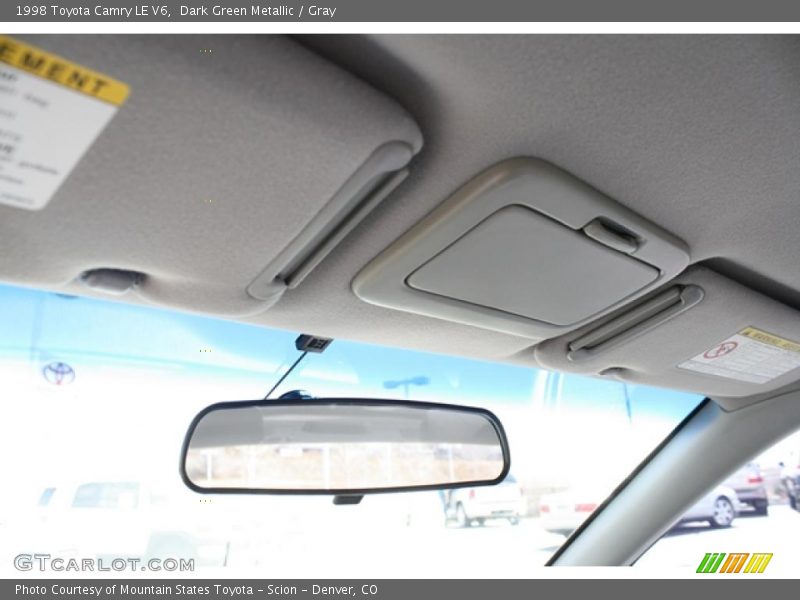 Dark Green Metallic / Gray 1998 Toyota Camry LE V6
