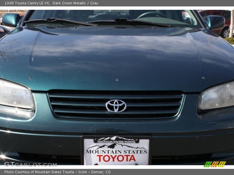 Dark Green Metallic / Gray 1998 Toyota Camry LE V6