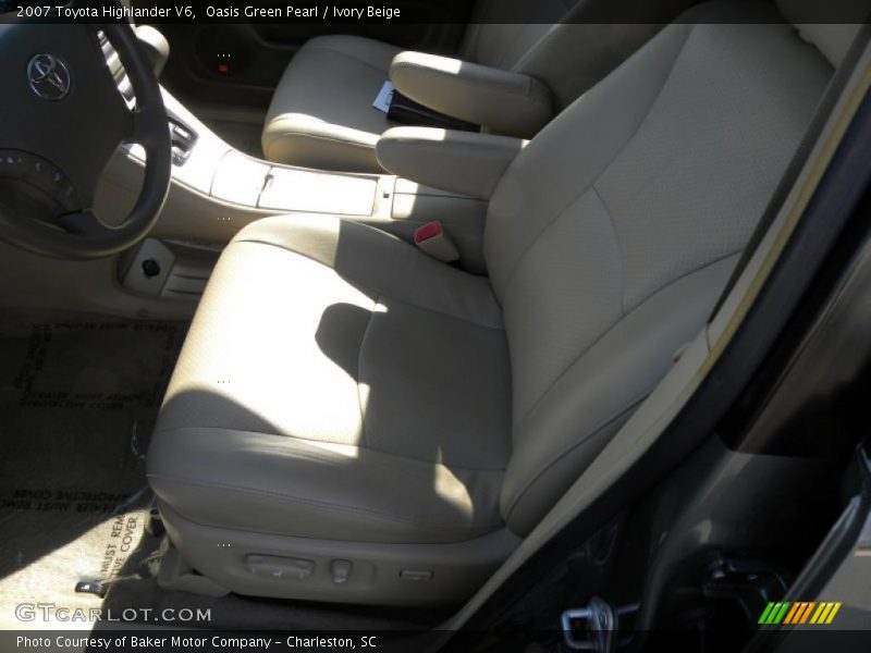 Oasis Green Pearl / Ivory Beige 2007 Toyota Highlander V6