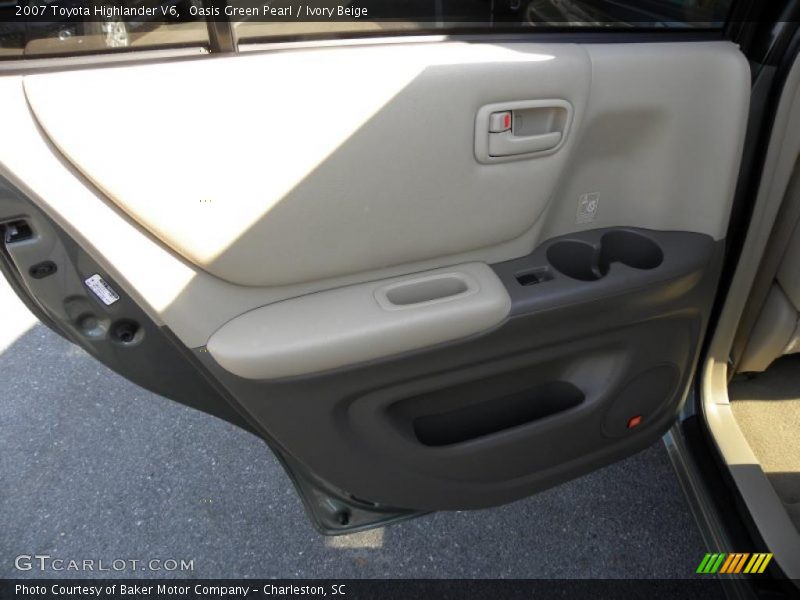 Oasis Green Pearl / Ivory Beige 2007 Toyota Highlander V6