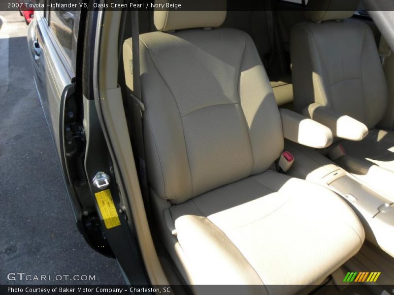 Oasis Green Pearl / Ivory Beige 2007 Toyota Highlander V6